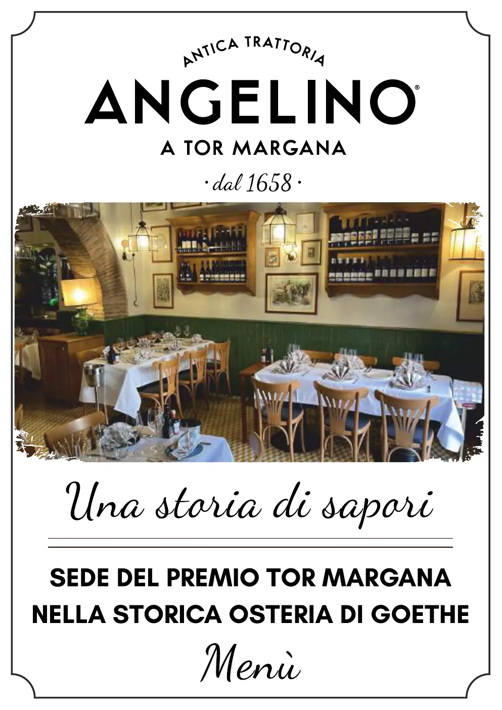 Copertina del menu Angelino