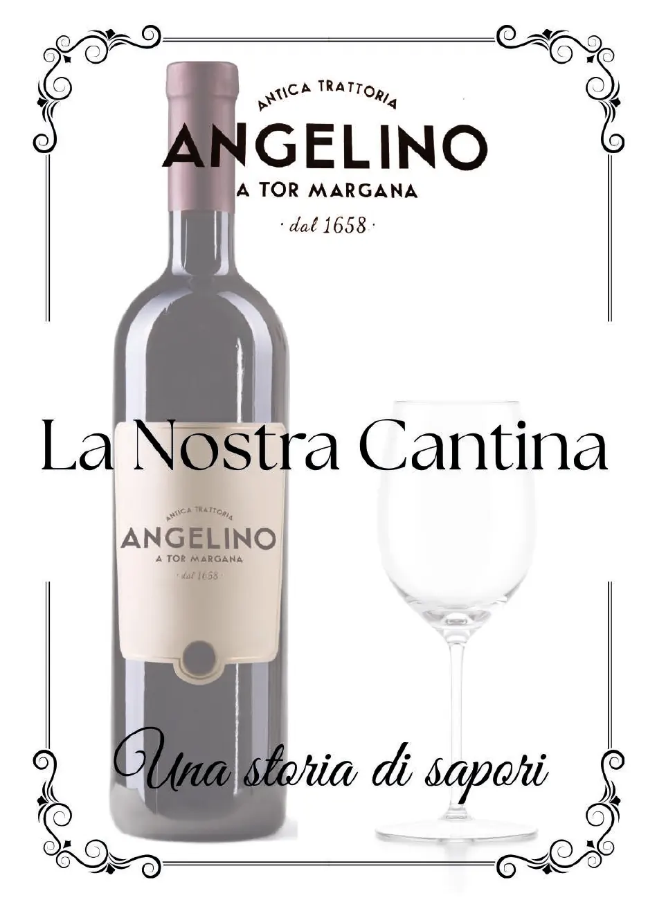 Copertina della carta dei vini Angelino